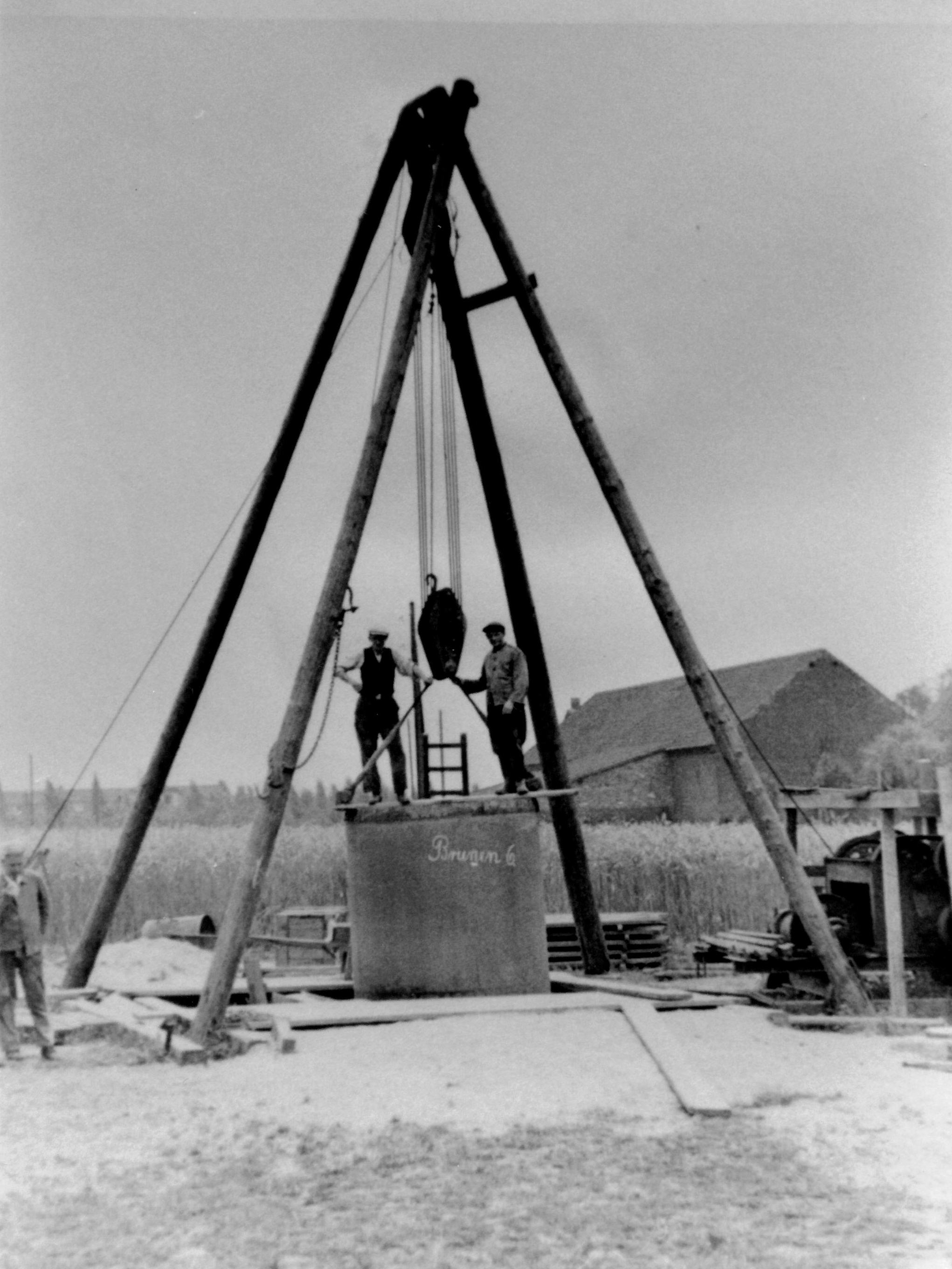 Bau des Wasserwerks 1893