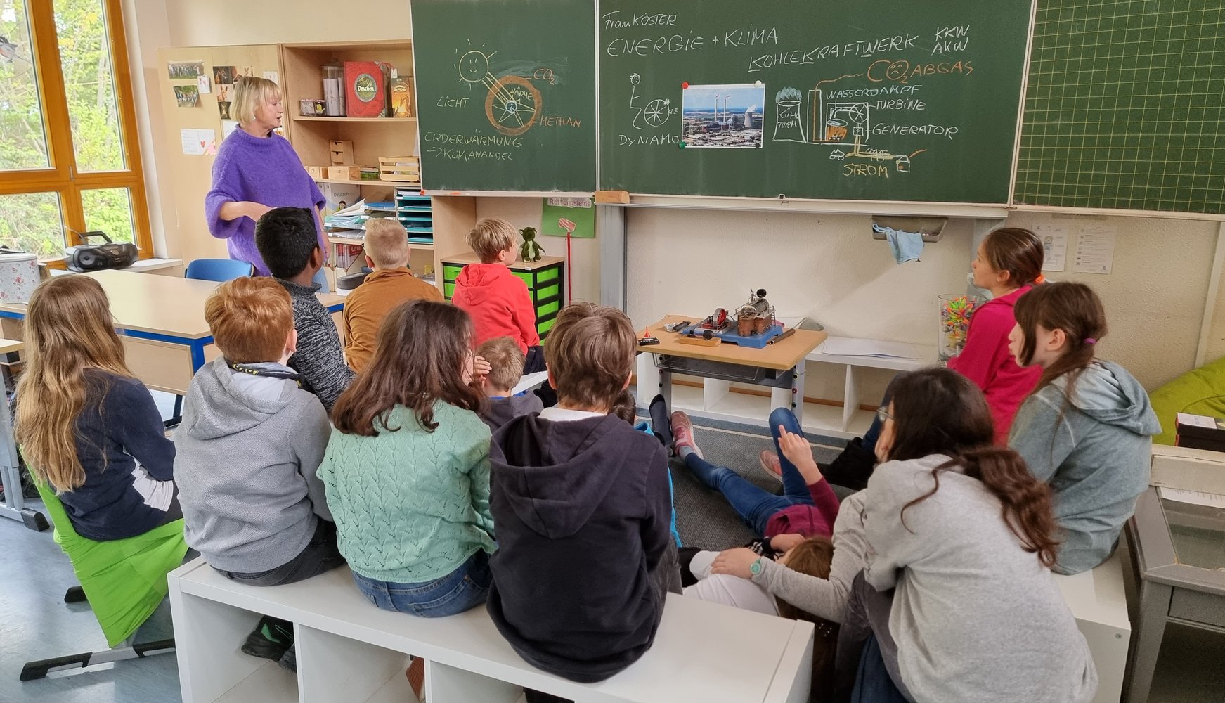 Energiesparunterricht an Schulen durch die Stadtwerke Ratingen organisiert.